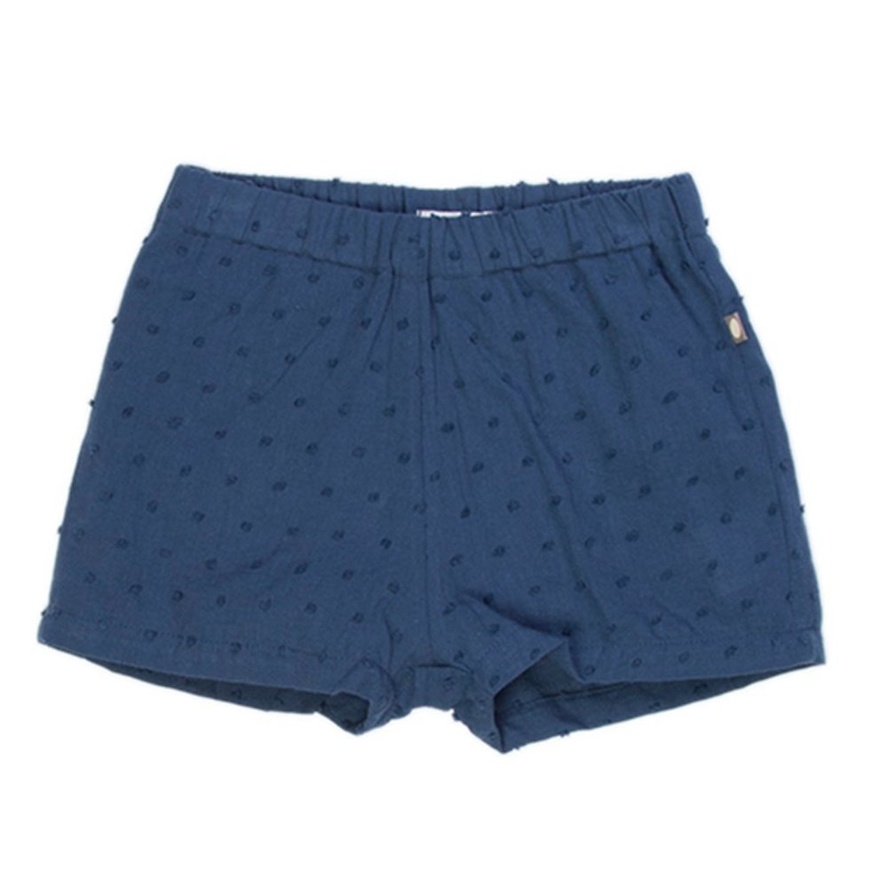 Oeuf NYC Swim Shorts Indigo Swiss Dots